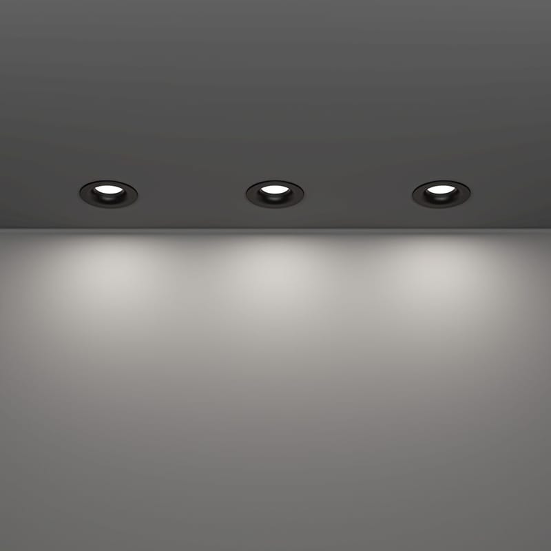 Infälld Lampa Salabate 88 mm Set om 3 - Svart - Belysning - Spotlights & downlights