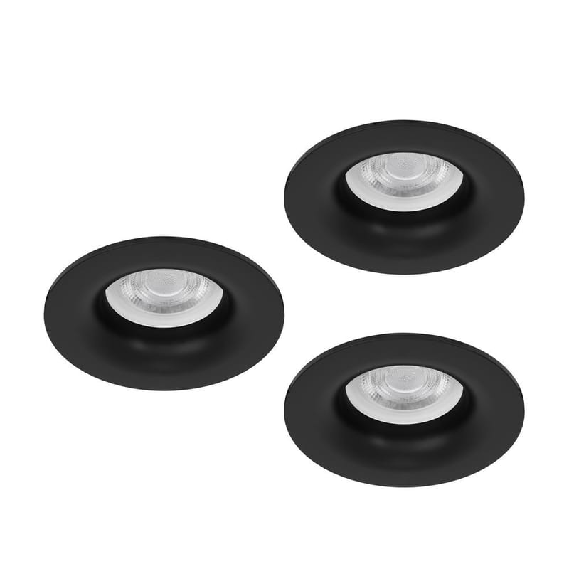 Infälld Lampa Salabate 88 mm Set om 3 - Svart - Belysning - Spotlights & downlights