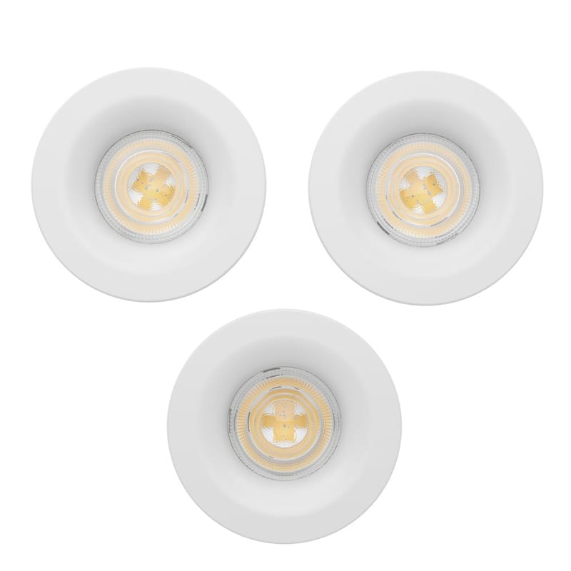 Infälld Lampa Salabate 88 mm Set om 3 - Vit - Belysning - Spotlights & downlights