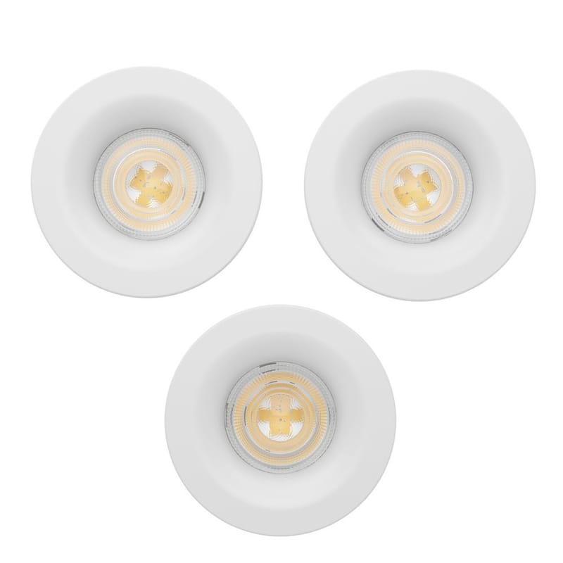 Infälld Lampa Salabate 88 mm Set om 3 - Vit - Belysning - Spotlights & downlights