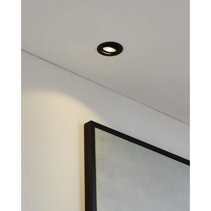 Infälld Lampa Saliceto Ø88 mm 2700K - Svart - Belysning - Spotlights & downlights