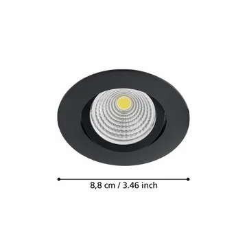Infälld Lampa Saliceto Ø88 mm 2700K - Svart - Belysning - Spotlights & downlights