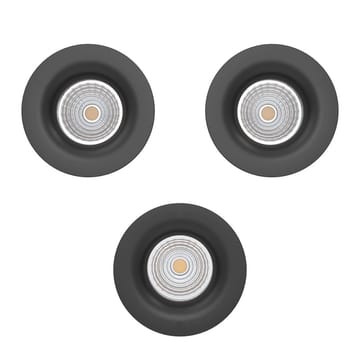 Infälld Lampa Saliceto 88 mm 2700K Set om 3 - Svart - Belysning - Spotlights & downlights