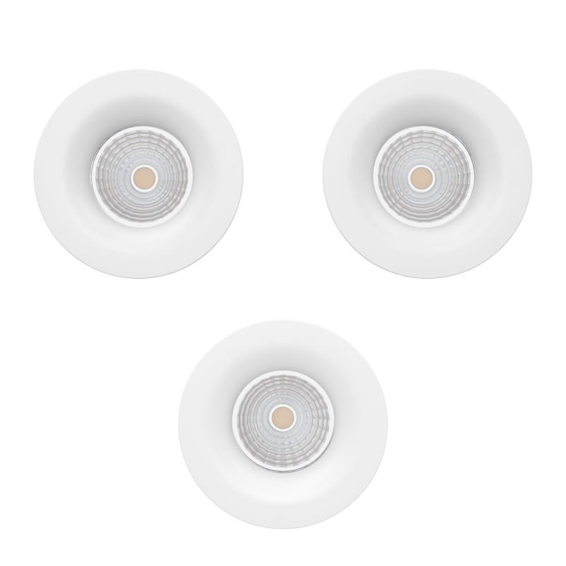 Infälld Lampa Saliceto 88 mm 2700K Set om 3 - Vit - Belysning - Spotlights & downlights