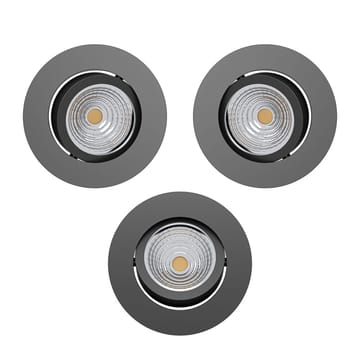 Infälld Lampa Saliceto 88 mm 4000K Set om 3 - Svart - Belysning - Spotlights & downlights