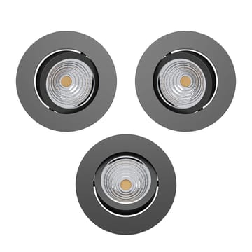 Infälld Lampa Saliceto 88 mm 4000K Set om 3 - Svart - Belysning - Spotlights & downlights