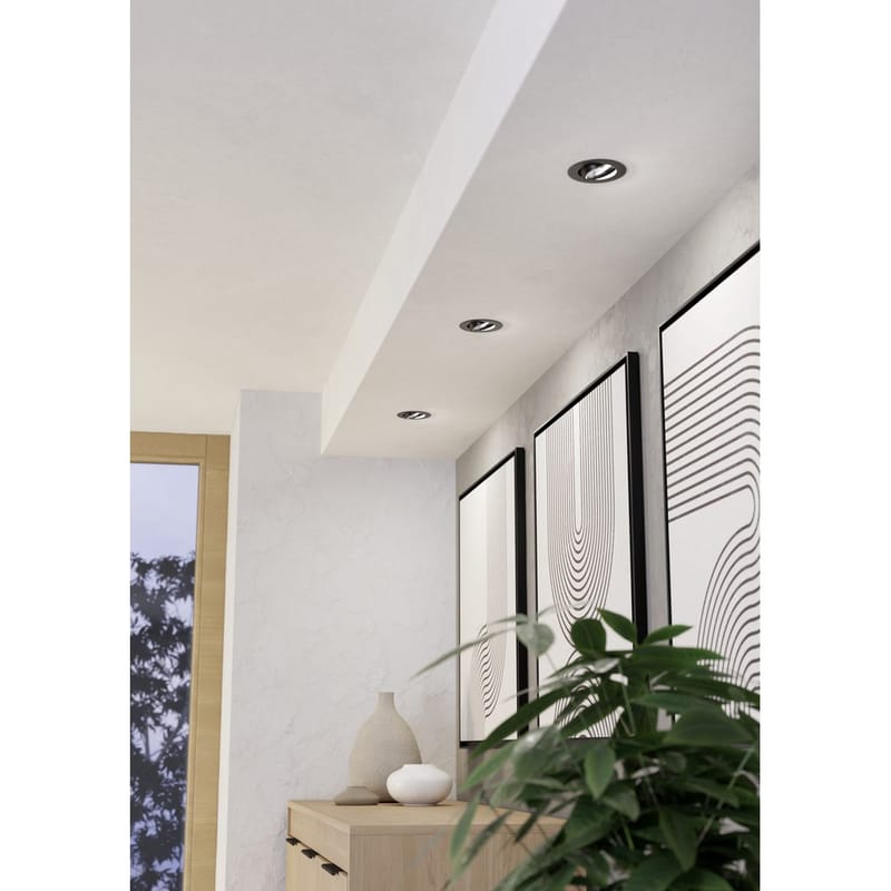 Infälld Lampa Saliceto 88 mm 4000K Set om 3 - Svart - Belysning - Spotlights & downlights