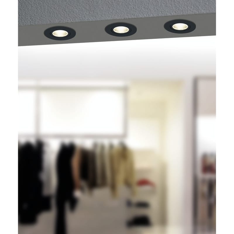 Infälld Lampa Saliceto 88 mm 4000K - Svart - Belysning - Spotlights & downlights