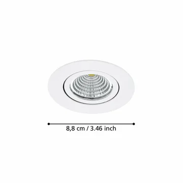 Infälld Lampa Saliceto 88 mm 4000K - Vit - Belysning - Spotlights & downlights