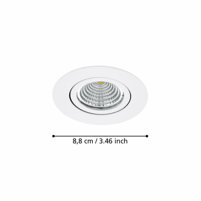 Infälld Lampa Saliceto 88 mm 4000K - Vit - Belysning - Spotlights & downlights
