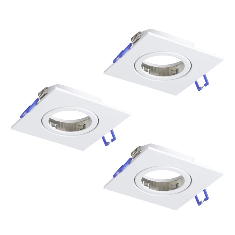 Infälld Lampa Saliceto 88x88 mm 2700K Set om 3 - Vit - Belysning - Spotlights & downlights