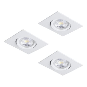 Infälld Lampa Saliceto 88x88 mm 2700K Set om 3 - Vit - Belysning - Spotlights & downlights