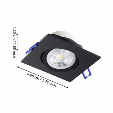 Infälld Lampa Saliceto Mobil Svart 4000K - 8,8 cm - Belysning - Spotlights & downlights