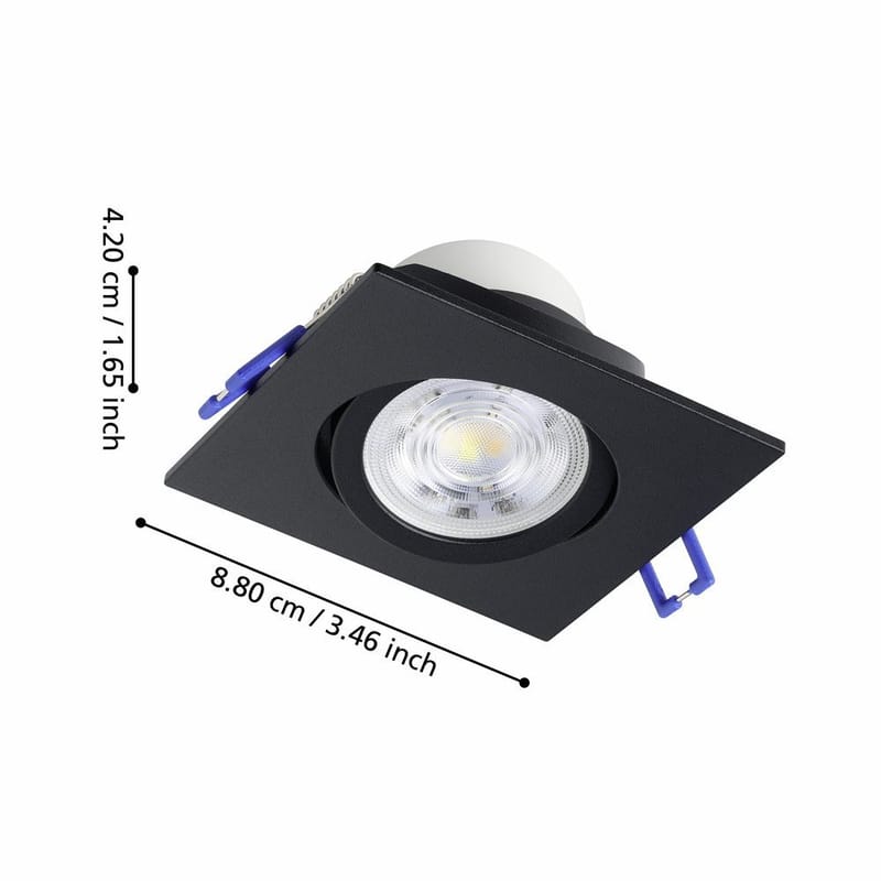 Infälld Lampa Saliceto Mobil Svart 4000K - 8,8 cm - Belysning - Spotlights & downlights