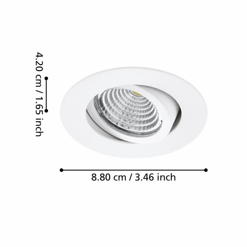 Infälld Lampa Saliceto Mobil Vit 4000K Set om 3 - 8,8 cm - Belysning - Spotlights & downlights
