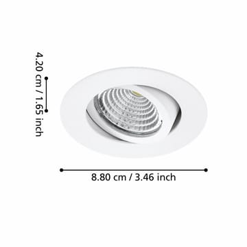 Infälld Lampa Saliceto Mobil Vit 4000K Set om 3 - 8,8 cm - Belysning - Spotlights & downlights
