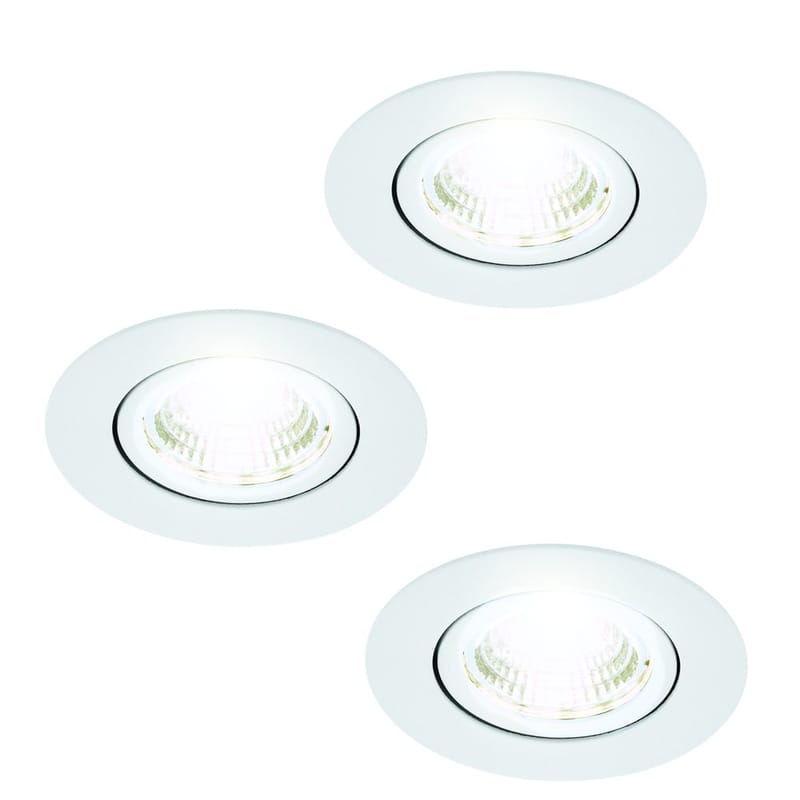 Infälld Lampa Saliceto Mobil Vit 4000K Set om 3 - 8,8 cm - Belysning - Spotlights & downlights