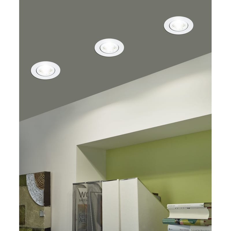 Infälld Lampa Saliceto Mobil Vit 4000K Set om 3 - 8,8 cm - Belysning - Spotlights & downlights