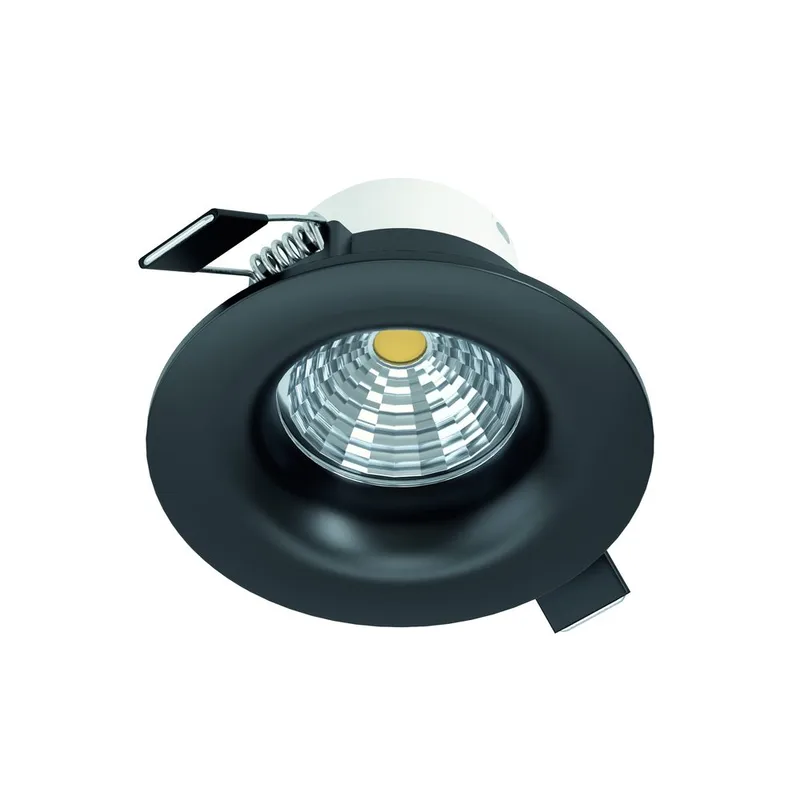 Infälld Lampa Saliceto Stel 88 mm 2700K, Svart
