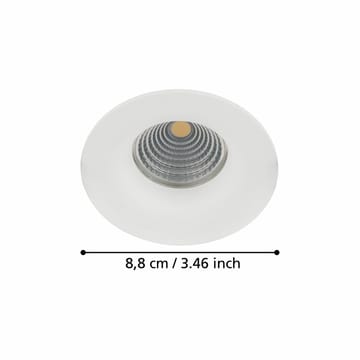 Infälld Lampa Saliceto Stel 88 mm 2700K - Vit - Belysning - Spotlights & downlights