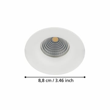 Infälld Lampa Saliceto Stel 88 mm 2700K - Vit - Belysning - Spotlights & downlights