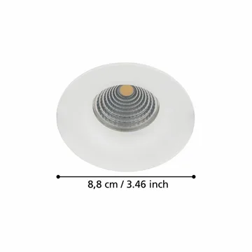 Infälld Lampa Saliceto Stel 88 mm 2700K - Vit - Belysning - Spotlights & downlights