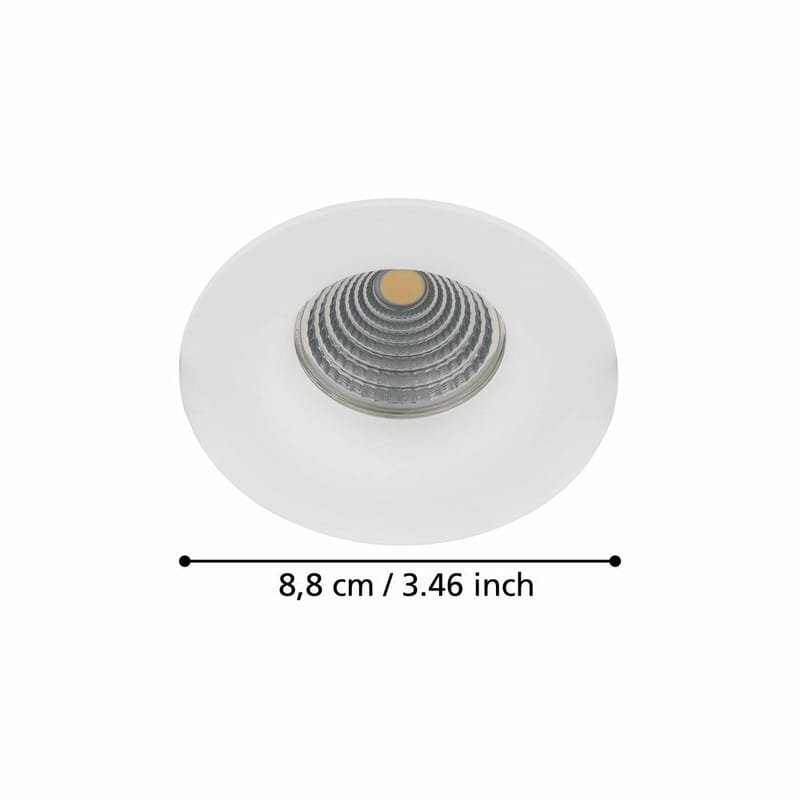Infälld Lampa Saliceto Stel 88 mm 2700K - Vit - Belysning - Spotlights & downlights