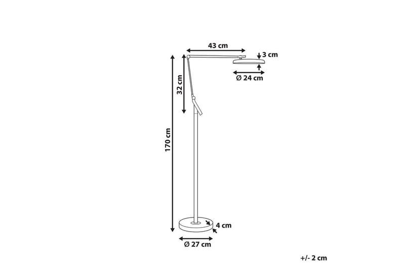 Anticar Golvlampa 170 cm - Silver - Belysning - Lampor & belysning inomhus - Golvlampa