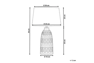 Azzurvi Bordslampa 56 cm E27 - Rosa/Vit - Belysning - Lampor & belysning inomhus - Bordslampa
