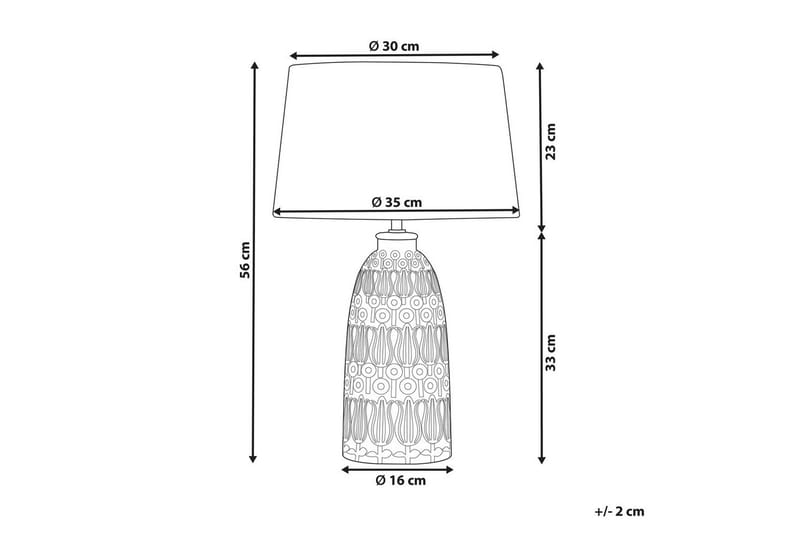 Azzurvi Bordslampa 56 cm E27 - Rosa/Vit - Belysning - Lampor & belysning inomhus - Bordslampa