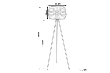 Beliya Golvlampa 138 cm - Svart/Vit - Belysning - Lampor & belysning inomhus - Golvlampa