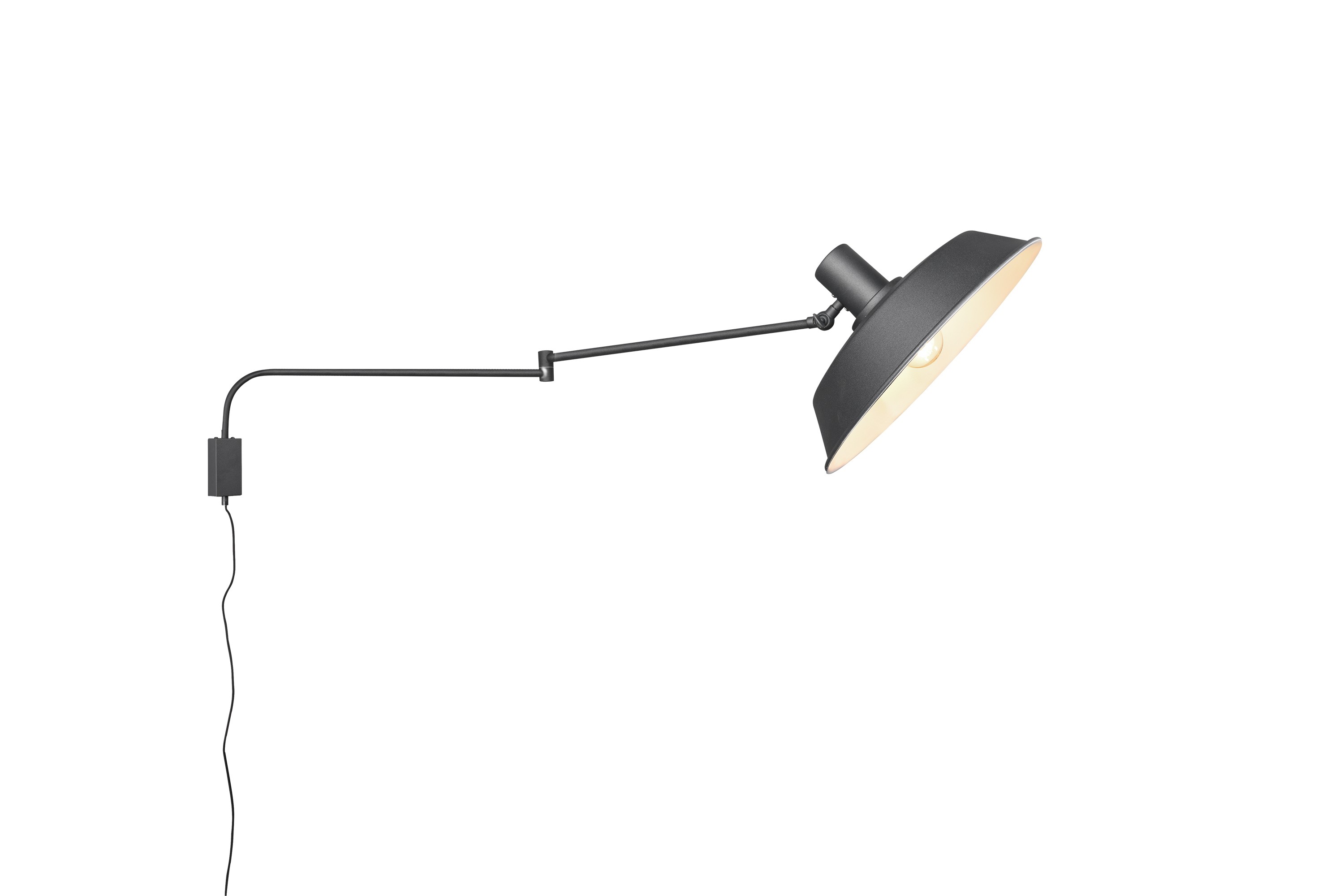 Bolder vägglampa E27 mattsvart Matt svart