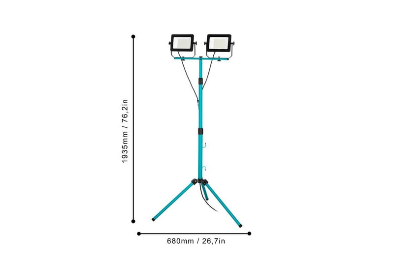 Arbetsbelysning Eglo LED-Stativstrålkastare med 2 Lampor 52W - Belysning - Lampor & belysning inomhus - Bordslampa - Skrivbordslampor & kontorslampor