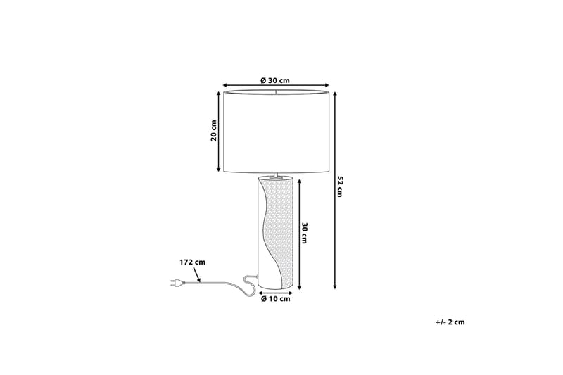Bordslampa Aiken 30 cm - Vit - Belysning - Lampor & belysning inomhus - Bordslampa