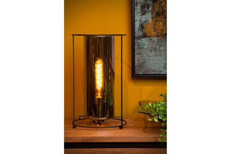 Bordslampa Dounia 25 cmRökfärgat - Lucide - Bordslampa - Fönsterlampa på fot - Hall lampa - Sängbordslampa - Fönsterlampa