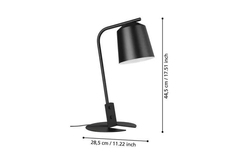 Bordslampa Eglo Oneda - Svart/Vit - Belysning - Lampor & belysning inomhus - Bordslampa - Skrivbordslampor & kontorslampor