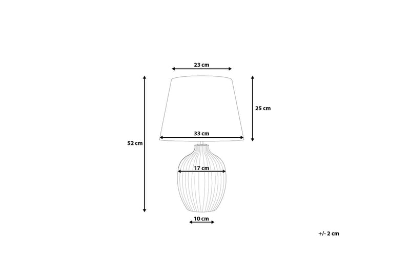 Bordslampa Fergus 33 cm - Vit - Bordslampa