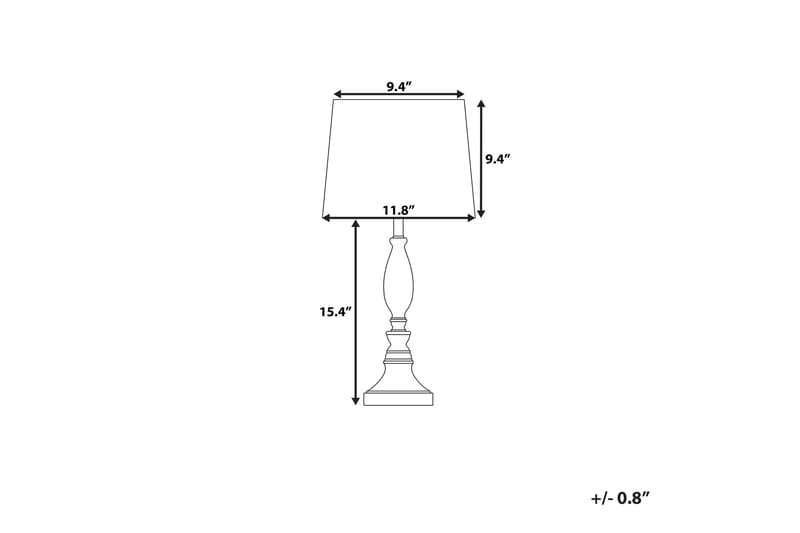 Bordslampa Hodmo 30 cm - Vit - Bordslampa - Fönsterlampa på fot - Hall lampa - Sängbordslampa - Fönsterlampa