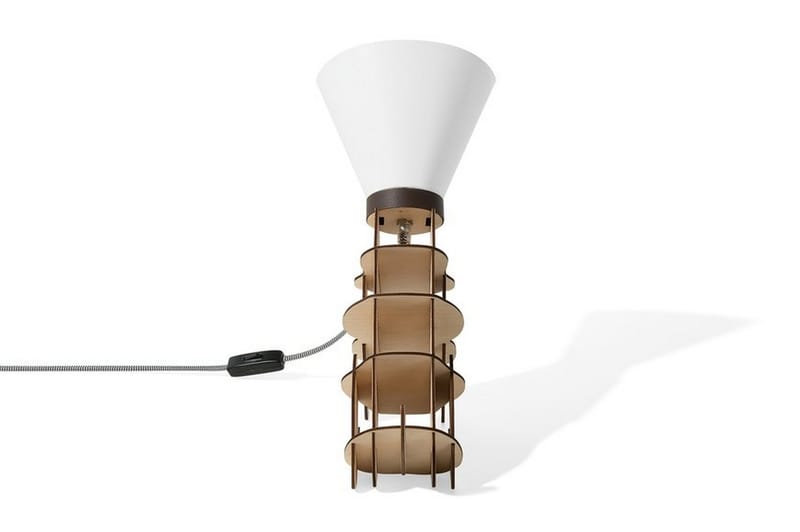 Bordslampa Isna 24 cm - Vit - Bordslampa - Fönsterlampa på fot - Hall lampa - Sängbordslampa - Fönsterlampa