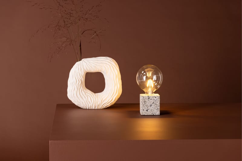 Bordslampa Konika 9 cm - Vit - Bordslampa - Fönsterlampa på fot - Hall lampa - Sängbordslampa - Fönsterlampa