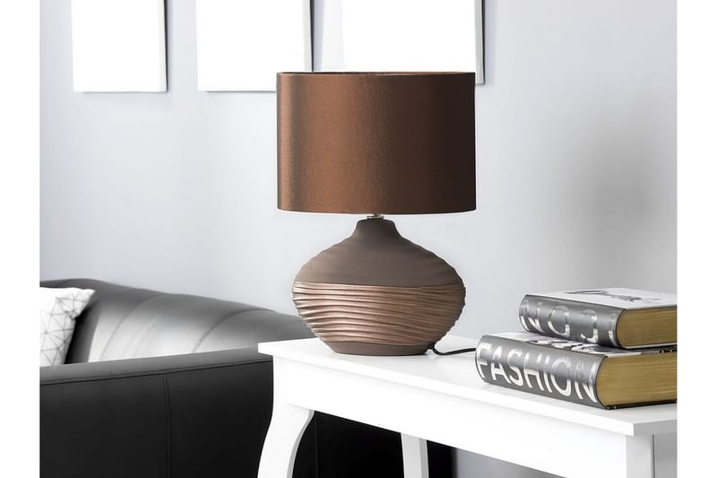 Bordslampa Lima 34 cm - Brun - Bordslampa - Fönsterlampa på fot - Hall lampa - Sängbordslampa - Fönsterlampa