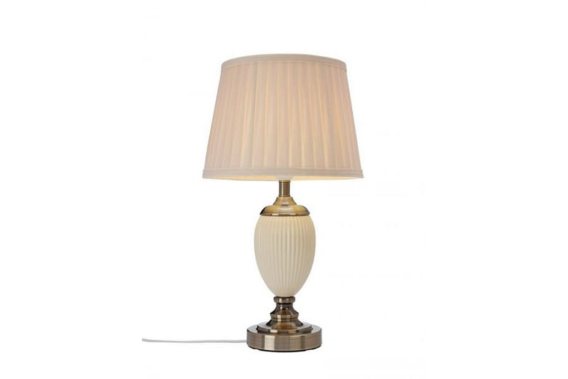 Bordslampa Ottilia 22-28 cm Beige/Antikmässing - Cottex - Bordslampa