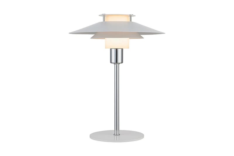 Bordslampa Rivoli Vit/Krom - Halo Design - Bordslampa - Fönsterlampa på fot - Hall lampa - Sängbordslampa - Fönsterlampa