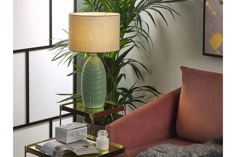 Bordslampa Sandusky - Grön - Fönsterlampa - Bordslampa - Fönsterlampa på fot - Sängbordslampa - Hall lampa