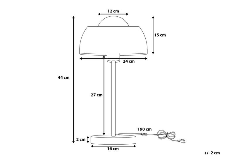 Bordslampa Senette 24 cm - Silver - Bordslampa - Fönsterlampa på fot - Hall lampa - Sängbordslampa - Fönsterlampa