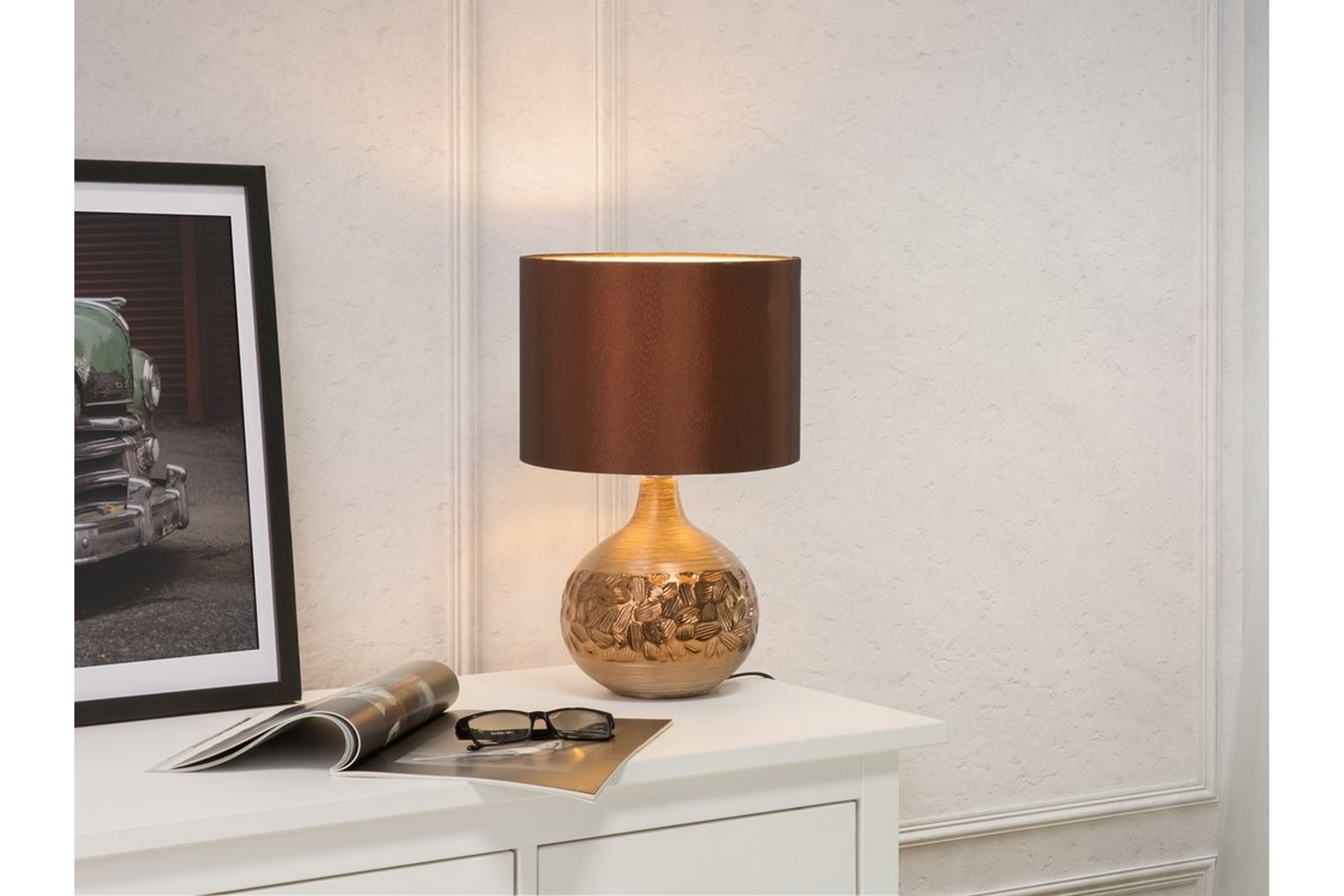 Bordslampa Yakima 28 cm Brun