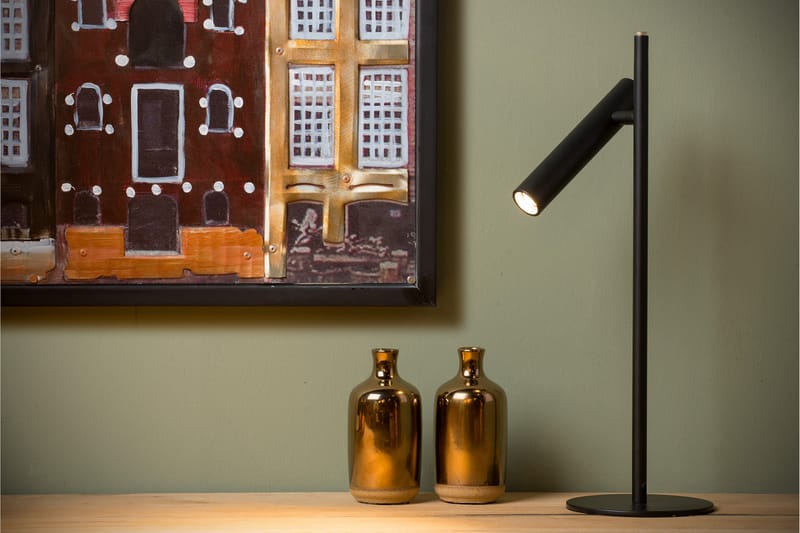 Bordslampa Philon Svart - Lucide - Bordslampa - Fönsterlampa på fot - Hall lampa - Sängbordslampa - Fönsterlampa
