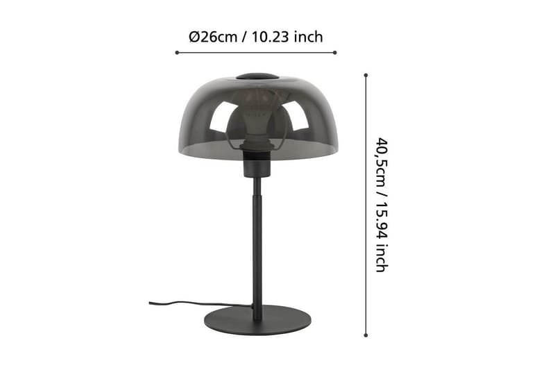 Bordslampa Eglo Solo 2 Svart-Transparent - Svart - Belysning - Lampor & belysning inomhus - Bordslampa