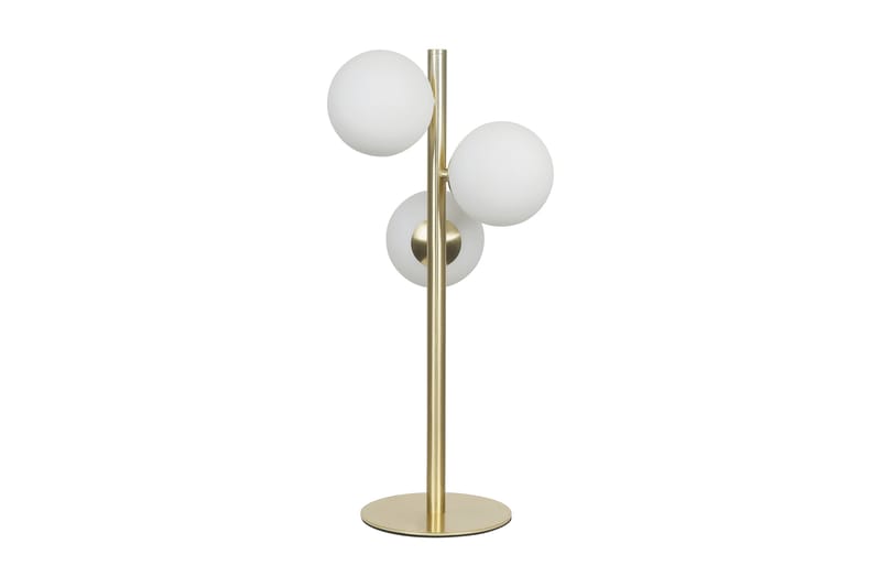 MOLEKYL bordlampa 3a, matt mässing/vit - Fönsterlampa - Hall lampa - Bordslampa - Fönsterlampa på fot - Sängbordslampa