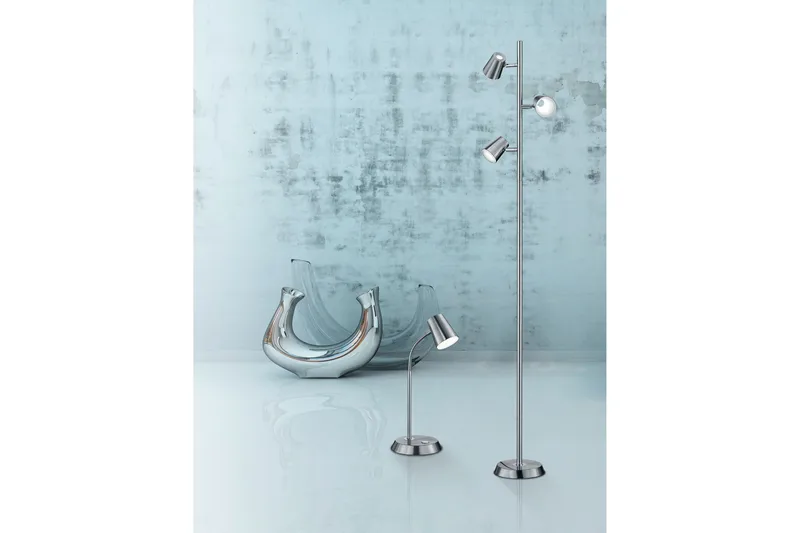 Narcos LED Bordslampa borstad stål - Borstad stål/Vit - Belysning - Lampor & belysning inomhus - Bordslampa
